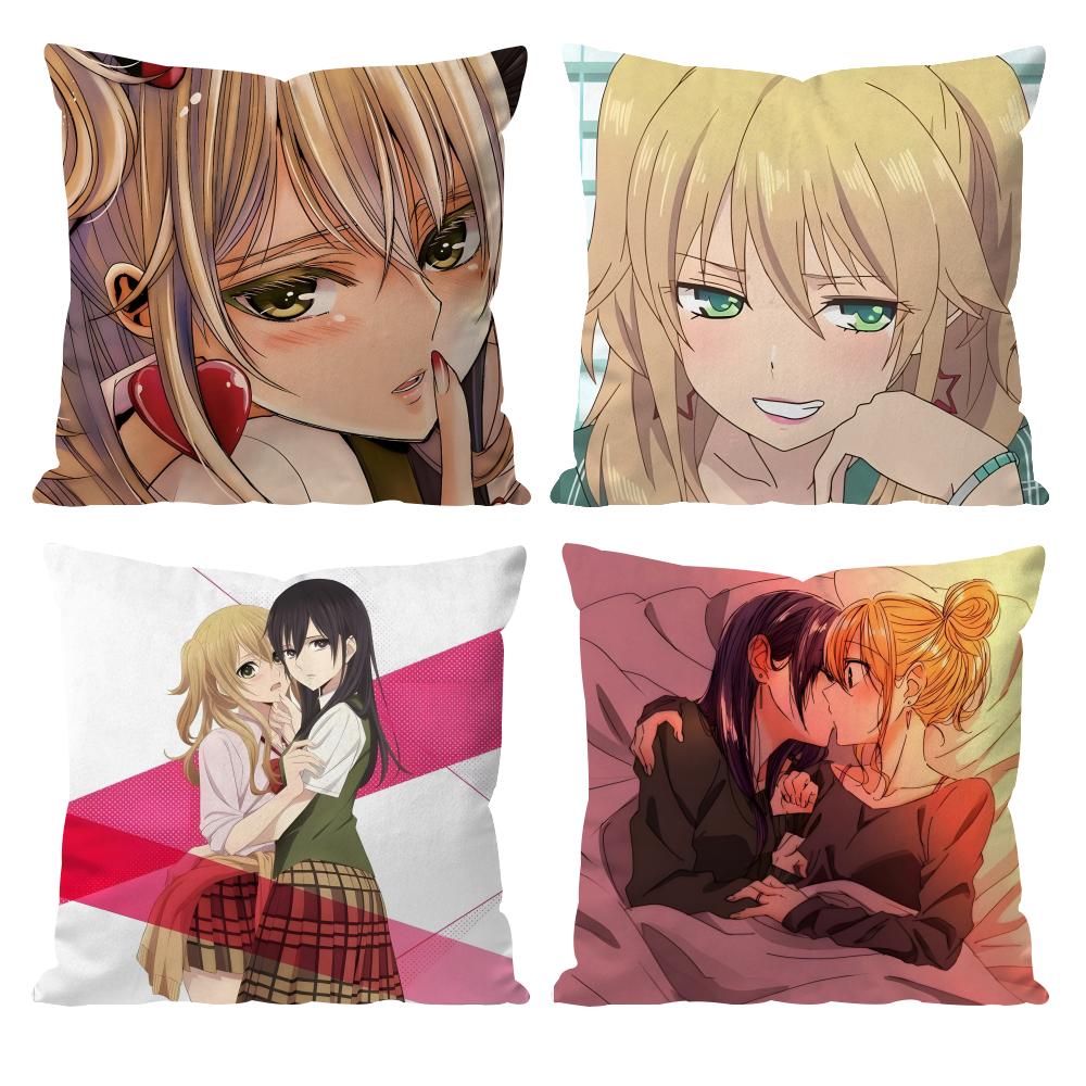 Anime Hot C-Citrus Cushion Cover Pattern Printed Pillowcase for Living Room Sofa Cushion Cover & Bedroom Decor