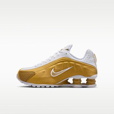 Nike Shox R4 Metallic Gold White (GS) 35.5