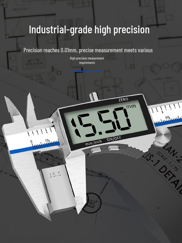 Zhengtian Electronic Digital Vernier Caliper - Precise Stainless Steel Industrial Measuring Tool