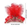 Feather Headband Natural Showgirl Accessories Iridescent Headdress Feather Carnival Headdress For Party Bachelorette Carnival