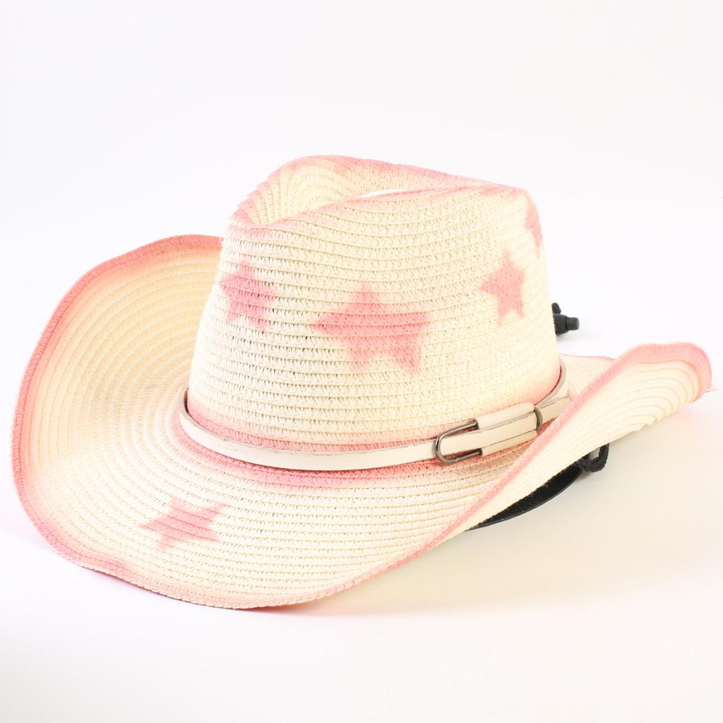 Popular European and American Western Cowboy Straw Hat Men's and Women's Fashion Shade Straw Hat Outdoor Western Cowboy Hat