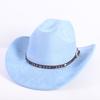 Neue Farbe Western Cowboyhut Herren und Damen Pendler Vielseitig Einfacher Stil Breiter Rand Zylinder Sonnenhut