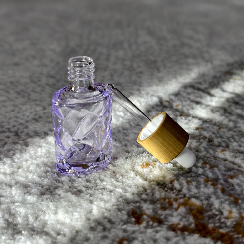 10ml Clear Glass Dropper Bottle with Bamboo Cap Empty Pipette Bottles for Essential Oil Aromatherapy Liquid Dropper Bottle