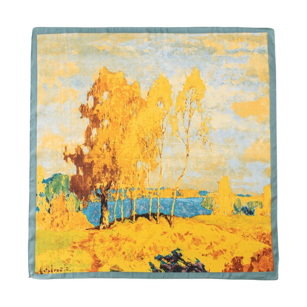 New scarf printed square scarf retro silk scarf atmosphere fashionable versatile scarf office shawl