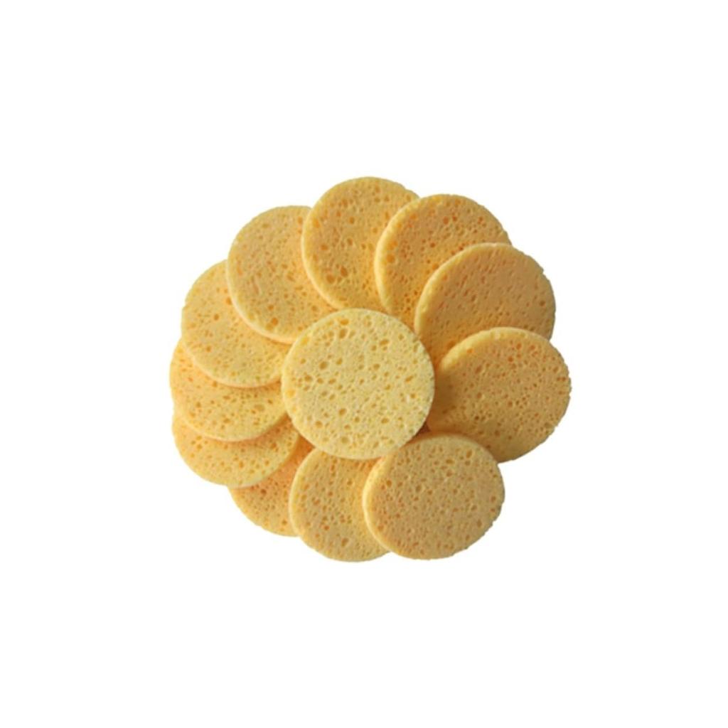 MALUGOGO Facial Cleansing Compressed Cellulose Round Face Cleansing Makeup Remover Gentle On Pore Excess Sebum Wood Pulp X X Cm Sponges, Sponges,