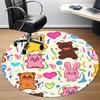 1pc Cute Bears Chair Carpet for Office, Perfect for Office, Holiday Party Decoration Choice Yy260314051