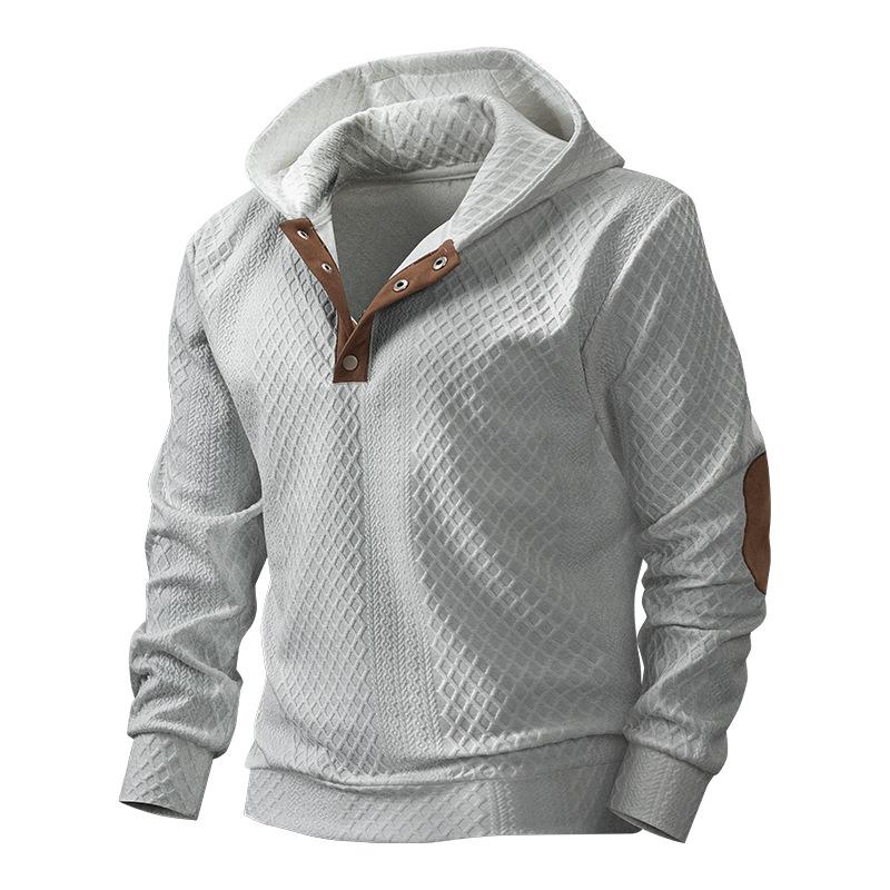 2026 Lente Heren Trendy Jacquard Gebreide Casual Hoodie