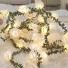 LED Rose Flower Vine String Lights for Christmas, Bedroom, Wedding, and Festival Decorations