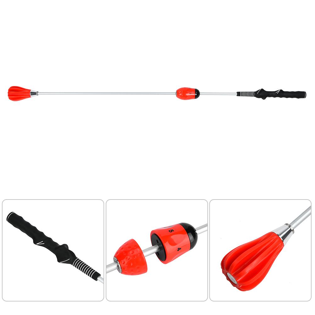 Sport Golf Swing Trainer Training Warm Up Stick Equipment Adjustable force for Adult Practicing (red )
