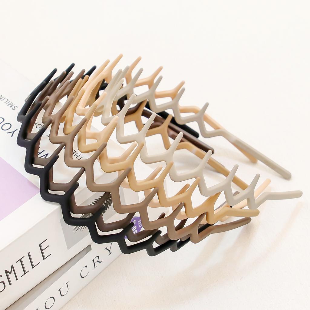 4/5/6pcs Fashion Matte Headband For Women Girls Thin Headband Female Plastic Teeth Hairbands Simple Hair Accessories Mix Styles