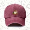 Pc Vintage Washed Hat with Coffee Theme Unisex Solid Baseball Cap Suitable for All Seasons Ideal Gift for Weddings Parties