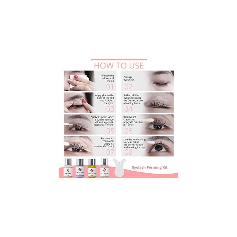 Wimpernlifting-Set zum Dauerwellen, Kräuseln und Anheben der Wimpern Semi-Permanent Salonqualität Zubehör für Schönheitsbehandlungen Enthält Augen