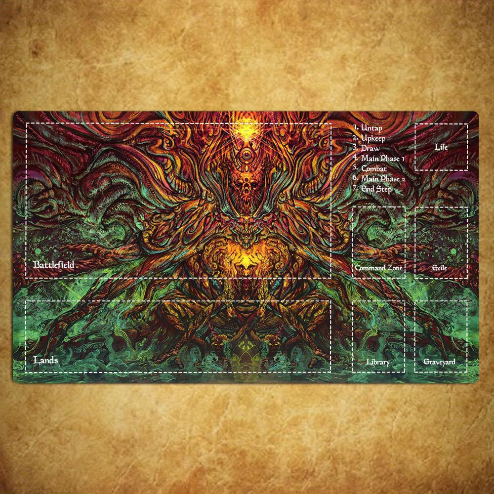 Tentacle Tree Monster Magic Card Battle Mat TCG Playmat Anti-Slip Base Gathering Gaming Mat Board Game Mat for TCG