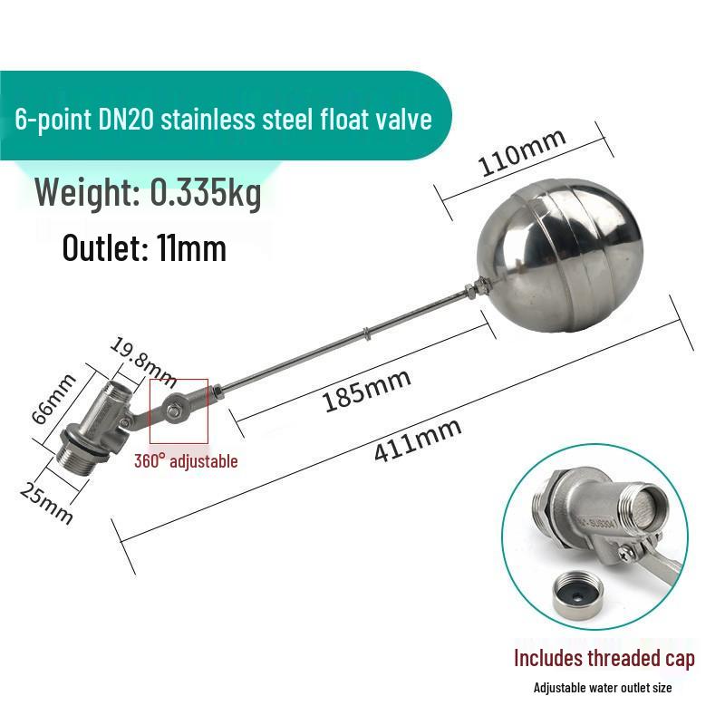 ELEKO Stainless Steel Automatic Water Level Float Valve Controller
