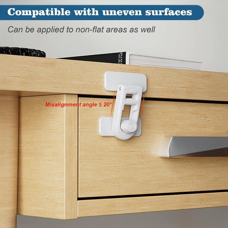 2Pcs Refrigerator Lock Baby Child Safety Lock - Fast And Easy Adhesive Cabinet Drawer Lock Mult