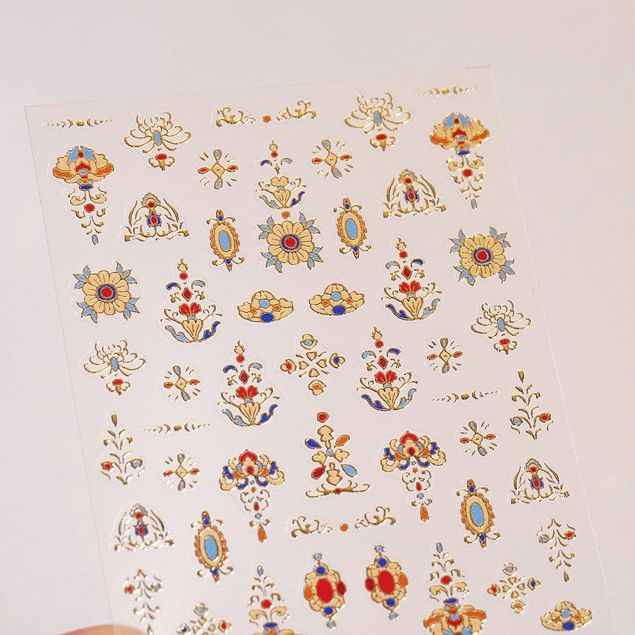 

Ферритовые Тисненые Новогодние Мультяшные Клейкие Наклейки для Ногтей - Матовая Серия Горячего Тиснения M788