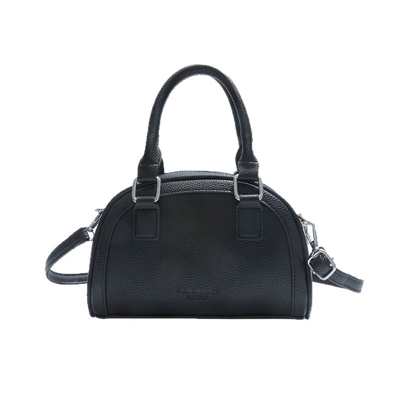 High-end Fashion Lychee Pattern Portable Bowling Bag Women 2025 New Retro Versatile Commuter Shoulder Messenger Bag