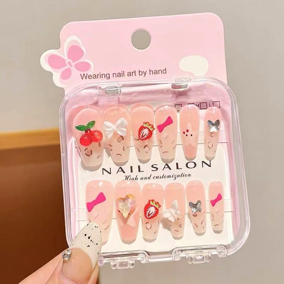 Cartoon Children's Wearable Nail Art Patches - Sweet and Cool Styled False Nails for a High-End Manicure