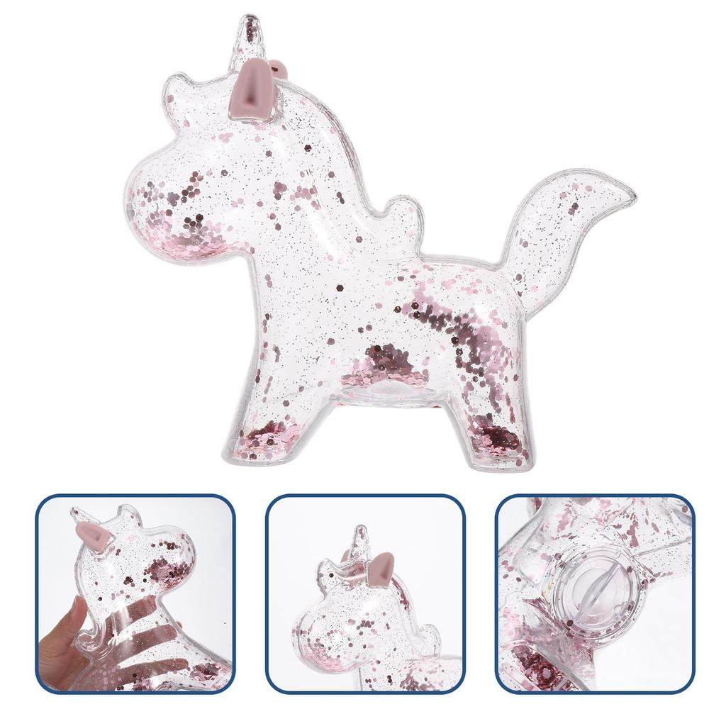 Unicorn Money Bank Piggy Children Saving Pot Coin Storage Jar Transparent Plastic Cartoon Adorable for Kids Coins
