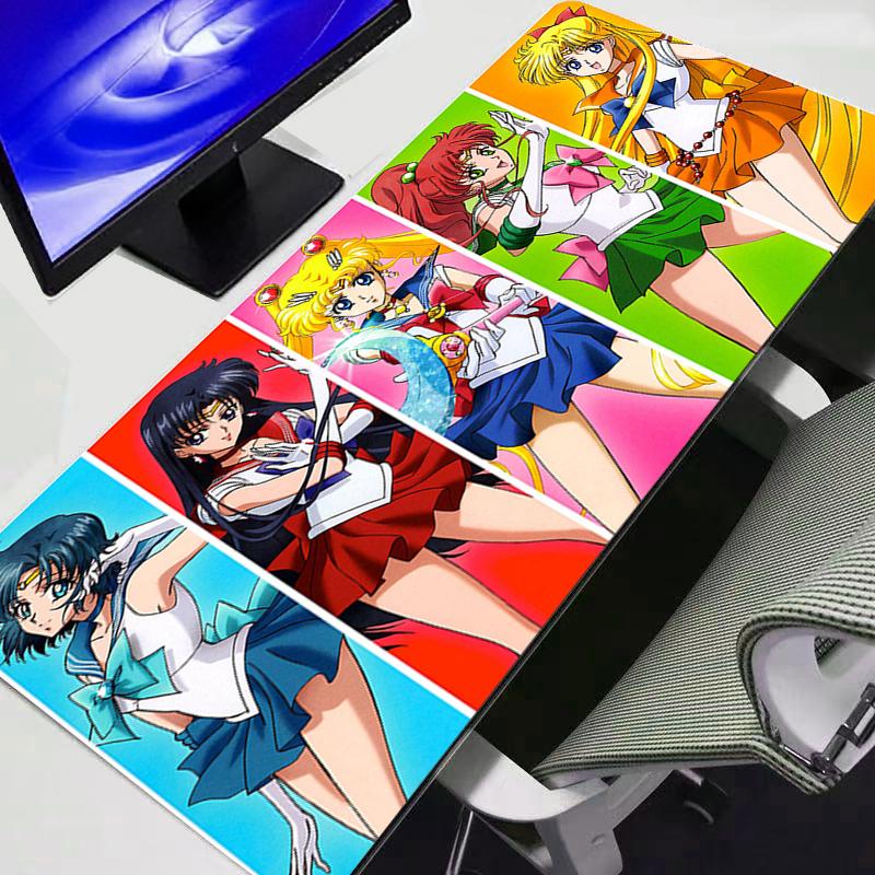 Mouse Pad Ssailor Moon Xl Lockedge Large Gaming Accessories Computer Gamer Keyboard Mat Desk Mousepad For Csgo Durable