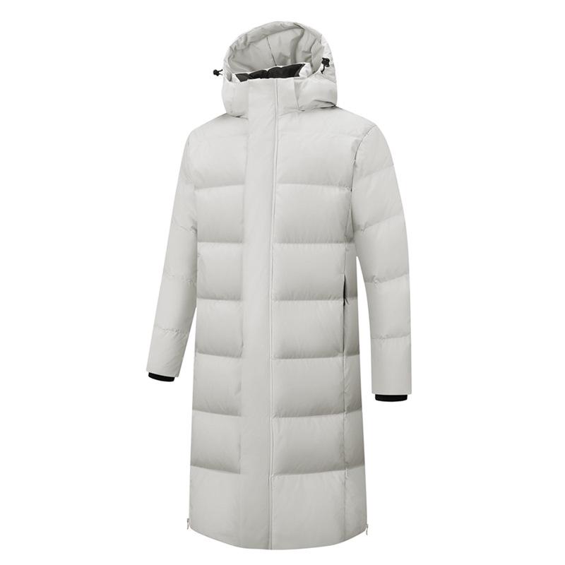 Unisex 80% Down Sports Training Jacket, Knee-Length Winter Coat for Students
