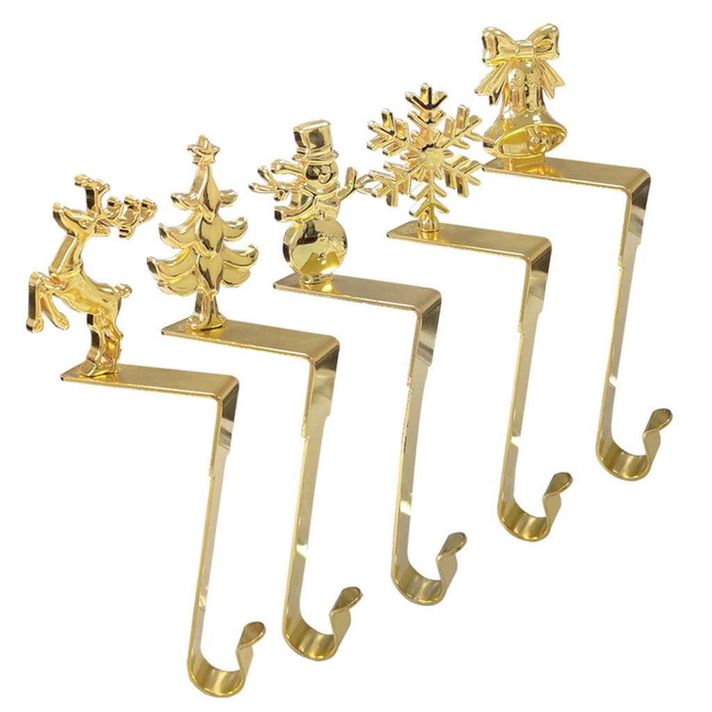5 PCS Fireplace Hook Christmas Decoration, Christmas Hook, Christmas Atmosphere Home Decoration