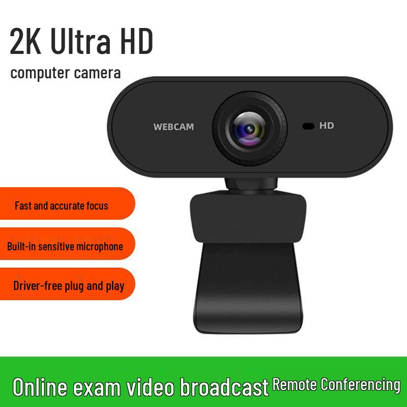 4K Ultra HD USB Webcam with Microphone for Online Classes & Live Streaming, Compatible with Desktop & Laptop.