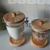 Transparent Plastic Kitchen Coffee Bean Cup – Airtight Sealed Storage Jar Container