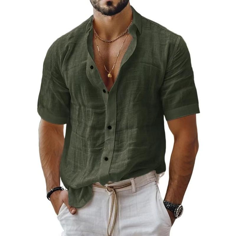 DICIFY Men's Fashion Short Sleeve POLO Neck Casual Blouses & Shirts