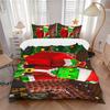 Christmas Minecraft Printed 3pcs Bedding Set Soft Microfiber 1 Duvet Cover And 2 Pillowcases Home Bedroom Decor Xmas Gift K1855