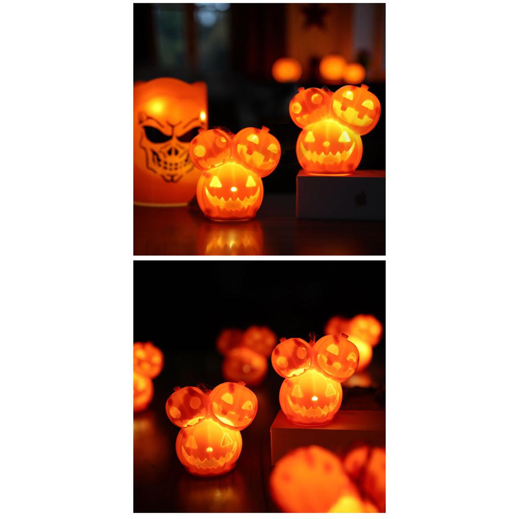 Festives Halloween Pumpkin LED Lighting Plastic Lamp for Indoor Outdoor Energy Saving Home and Garden Decoration