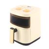Camel 6L Air Fryer: Large Capacity Electric Oven In Rice White for Baking and Frying. Ideal Gift with Visual Display.