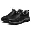 Mens Warm Fleece-Lined Slip-On Cotton Shoes Winter Outdoor Casual Sneakers