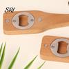 Bottle Opener Fridge Magnet Wooden Refrigerator Manual Beer Opening Decorative Tool Home Office Kitchen Locker Decoration Portable