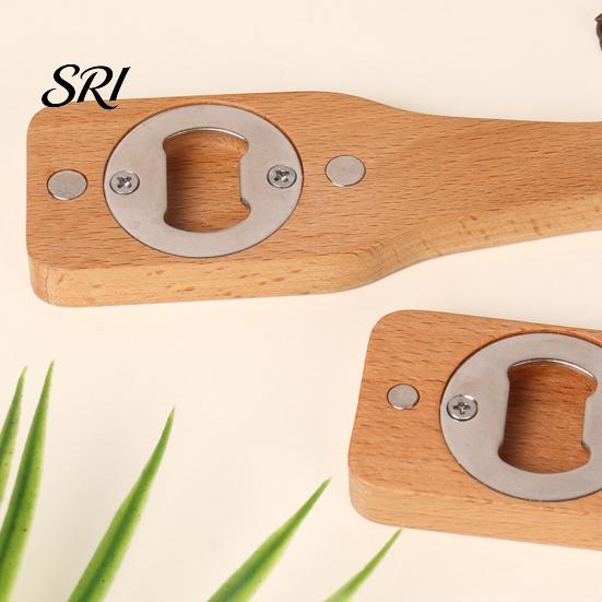 Bottle Opener Fridge Magnet Wooden Refrigerator Manual Beer Opening Decorative Tool Home Office Kitchen Locker Decoration Portable