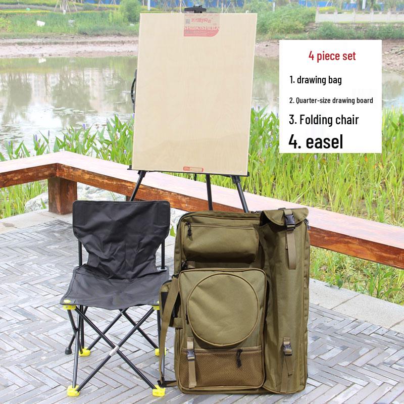 4K Rainproof Multifunctional Sketch Bag for A2 Boards - Coffee