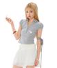 Poeoling Ribbon Banding Midi Skirt (Ivory)
