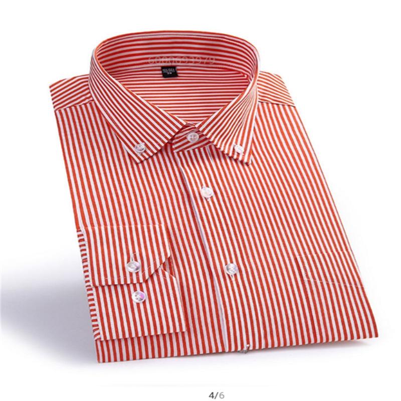 2026 Men's Long-Sleeve Striped Business Shirt, Wrinkle-Free, Various Styles, Comfortable for Work