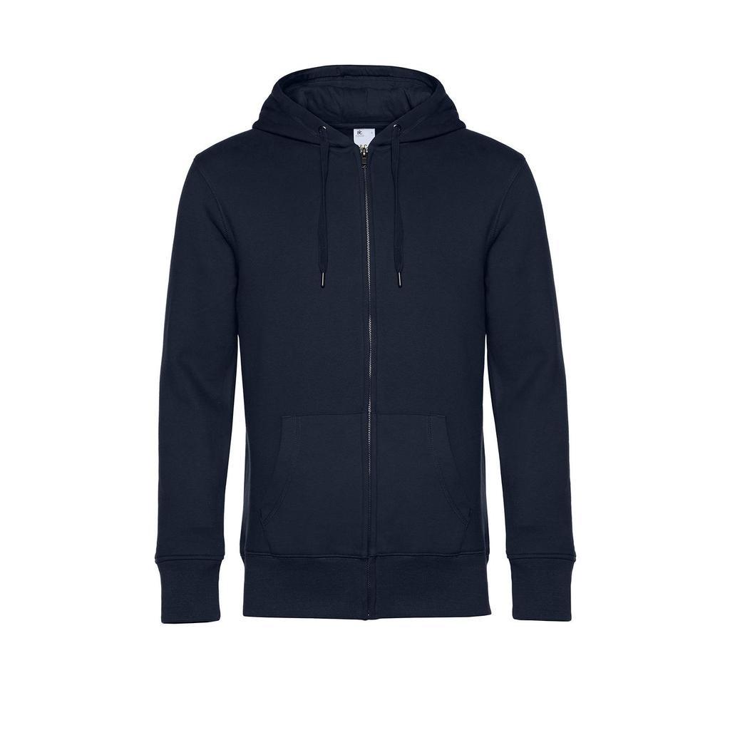 B&C Mens King Zipped Hooded Sweat