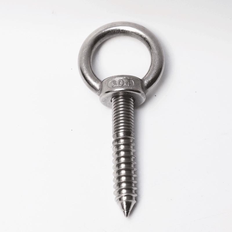 Stainless Steel 304 Eye Bolt, Self-Tapping Screw Eyelet, Butterfly Hand-Tight Self-Sheep Horn Nails