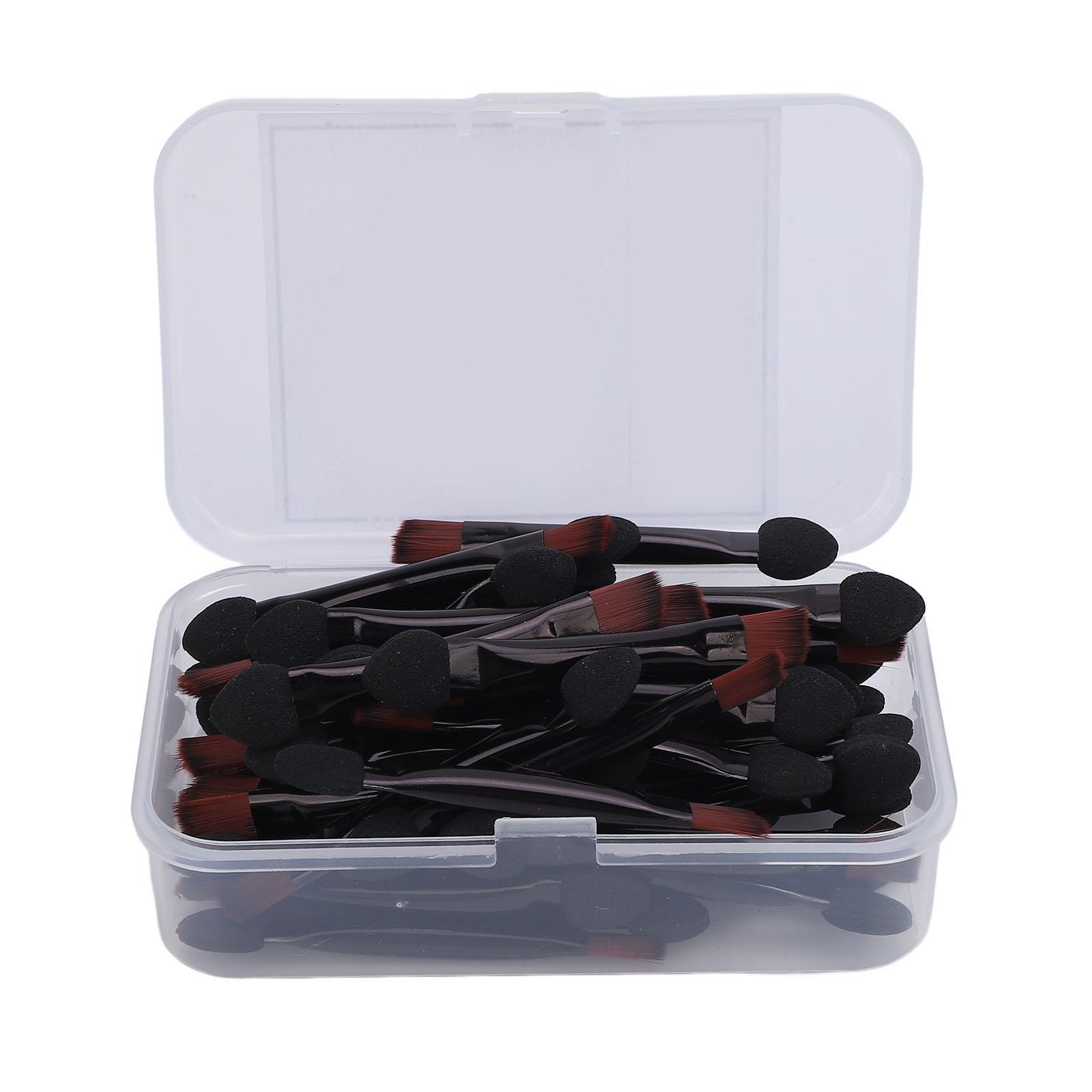 

50 шт. двухсторонняя кисть для бровей и теней, портативные аппликаторы для макияжа глаз, кисти для теней