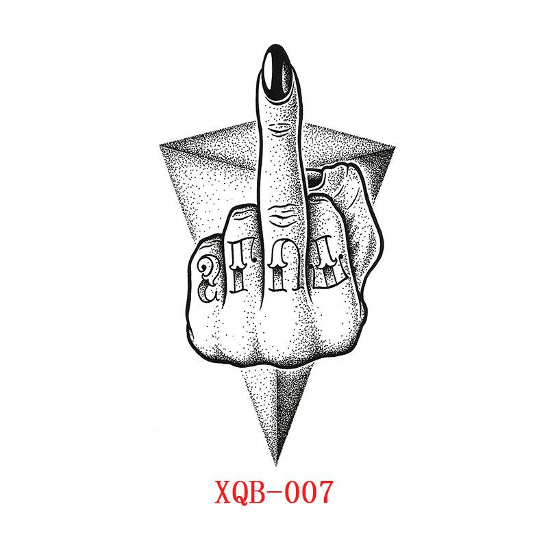 Kleine Ganzarm-Tattoo-Aufkleber, Blumenbuchstaben, Tier-Tattoo-Aufkleber, Schwarze Aufkleber Tattoo