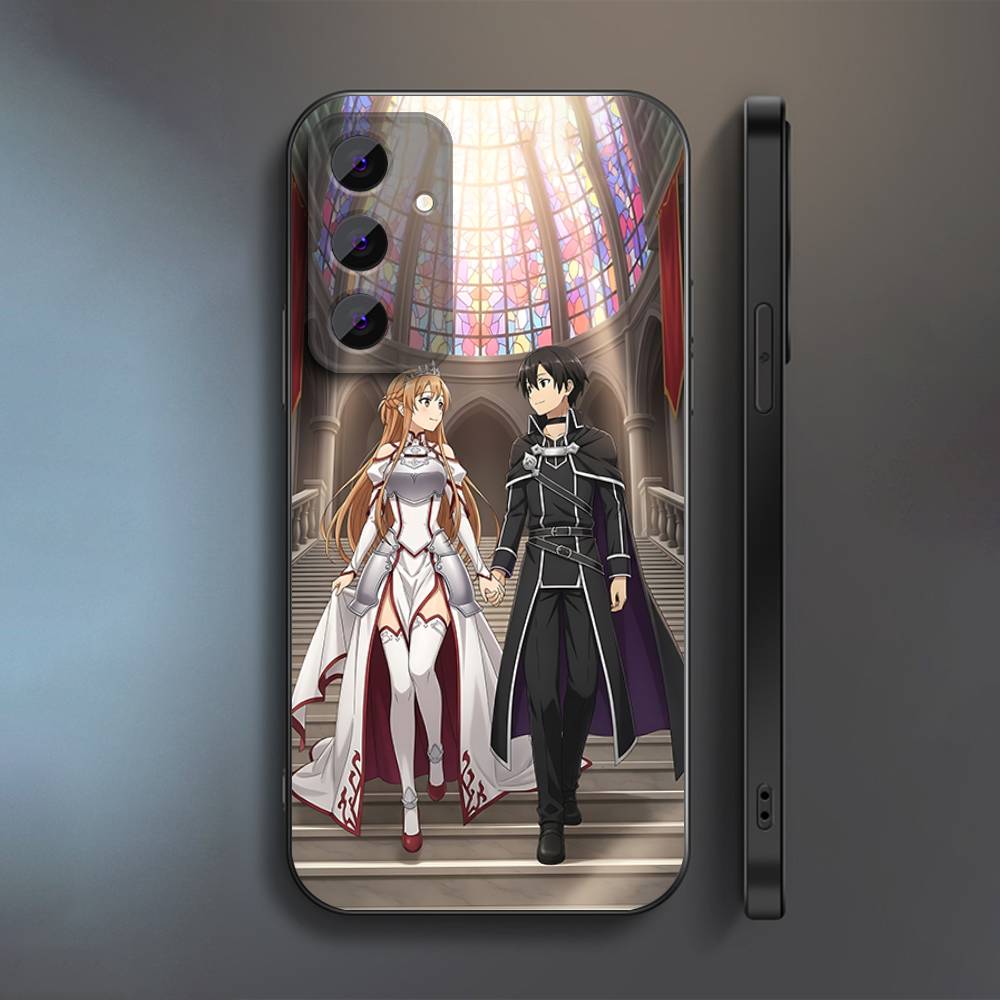 S-Sword Art O-Online Phone Case For Samsung S 25,24,23,22,30,21,10,9,Ultra,Plus,Lite,FE,4,5 G Soft Black Case
