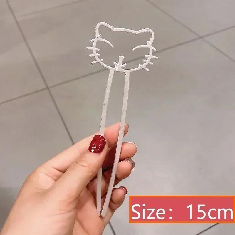 South Korea's Dongmen New Cat Metal U-shaped Hairpin Girl Versatile Cute Hairpins Fashion Ball Head Lazy Headwear Accessories