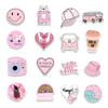 50 New Pink Fresh Graffiti Stickers Car Water Cup Mobile Phone Waterproof Stickers