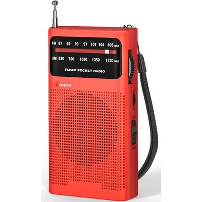 Taschenradio, batteriebetrieben, FM-AM-Radio, klein, mit tollem Empfang, Lautsprecher, Kopfhöreranschluss, kleines Radio mit AA-Batteriebetrieb