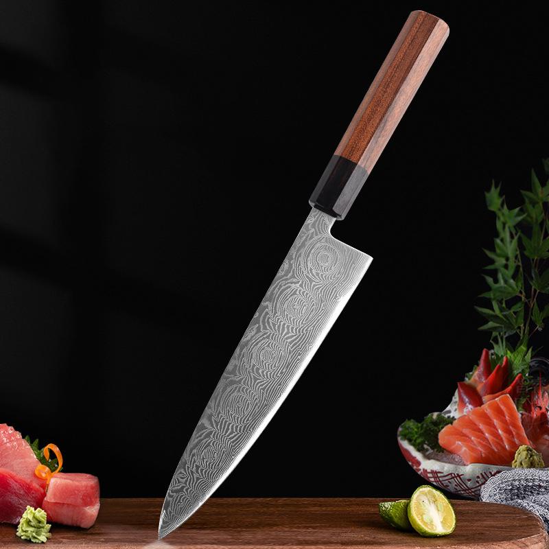 8.5 Chef Knife 67-layers Damascus VG10 Steel Blade Sharp Gyutou Cleaver Slicing Japanese Kitchen Knife Wood Handle Cooking Tools