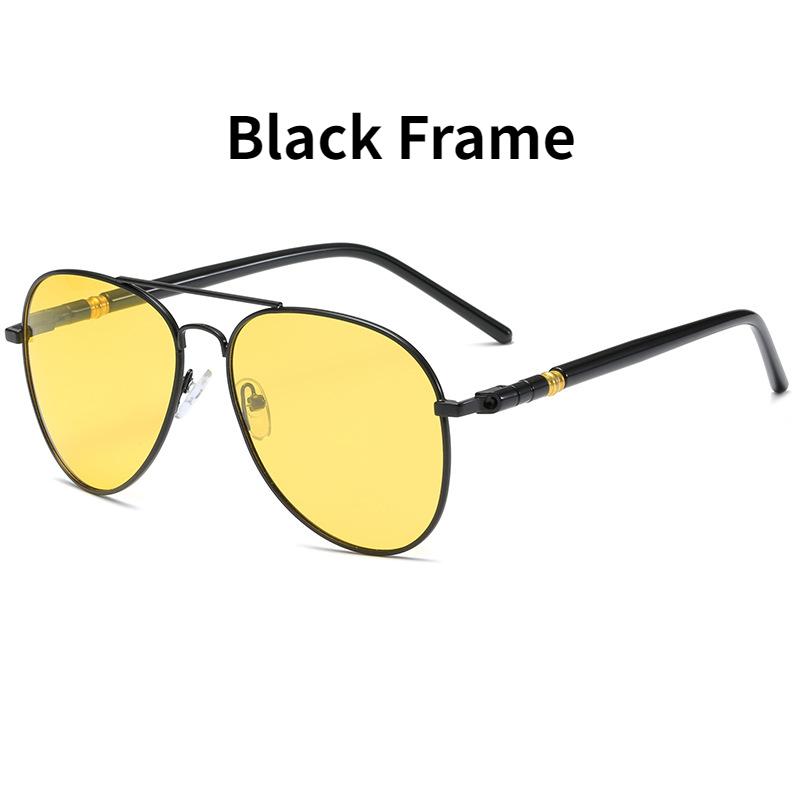 Night Vision Glasses Men Women Vintage Square Sunglasses Yellow Lens Anti-Glare Goggle Night Driving Sun Glasses UV400 Eyewear