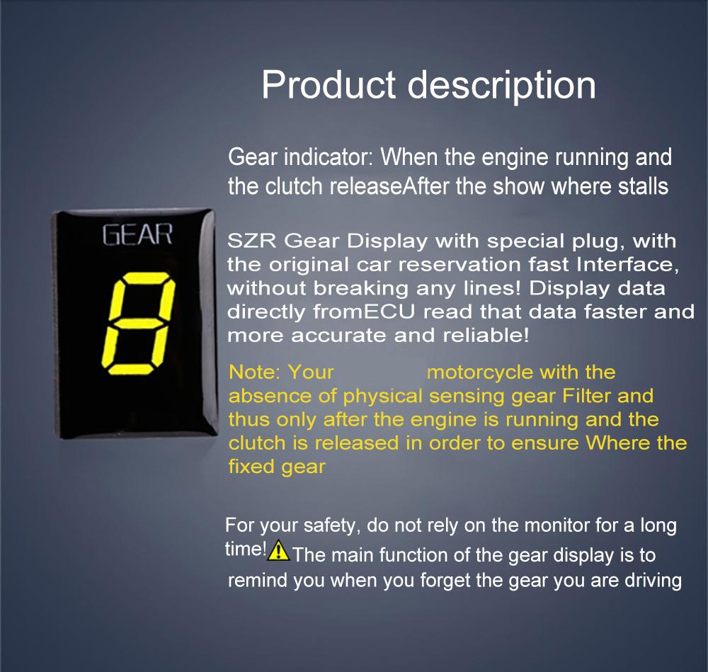 Gear Indicator For Kawasaki ER6N ER-6N ER-6F ER6F Versys 650 KLE650 Ninja 250R 300 Ninja 400 400R Motorcycle Gear Display Meter