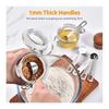 Stainless Steel Measuring Spoon Set, Including American and Metric Measuring Spoons, for Measuring Dryness and Liquid Compositio